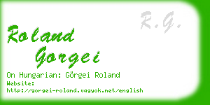 roland gorgei business card